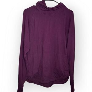 Lululemon Athletica Women's Pullover Cowl Neck Hoodie Kangaroo Pouch size 10